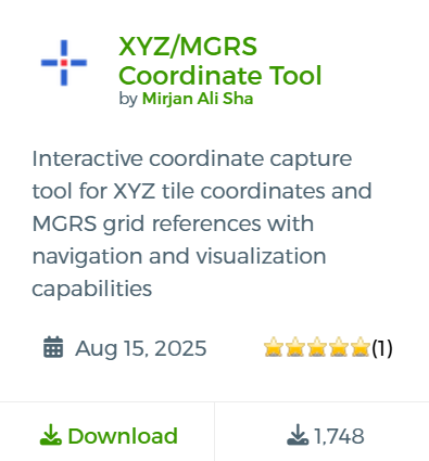 XYZ/MGRS Coordinate Tool