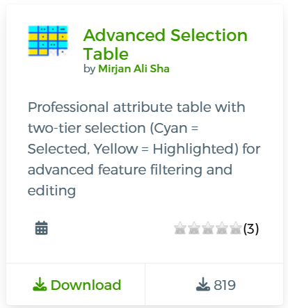 Advanced Selection Table