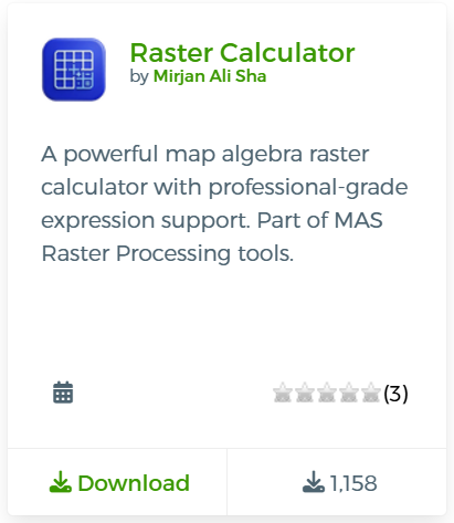 Raster Calculator