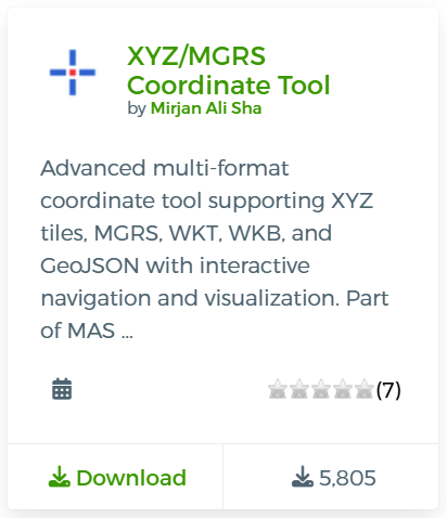 XYZ/MGRS Coordinate Tool